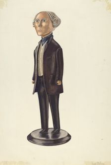 Carved Figure (Possibly a Tailor's Shop Sign), c. 1937. Creator: Frank McEntee