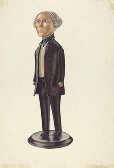 Carved Figure (Possibly a Tailor's Shop Sign), c. 1937. Creator: Frank McEntee