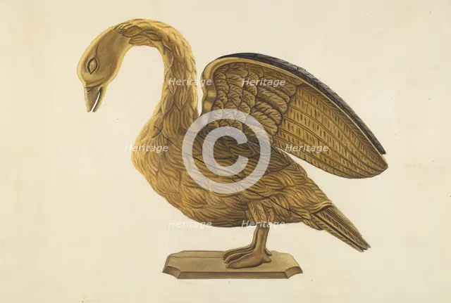 Carved Goose, c. 1937. Creator: Sumner Merrill.
