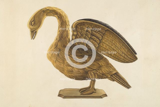 Carved Goose, c. 1937. Creator: Sumner Merrill.