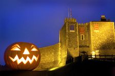 Carved Halloween pumpkin at Dover Castle, Kent, 2009. Creator: James McCormick