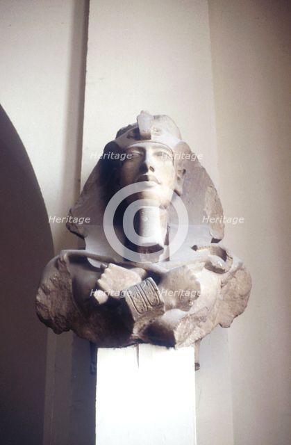 Carved head of king Akhenaten, Ancient Egyptian, 18th Dynasty, c1353-c1334 BC. Artist: Unknown