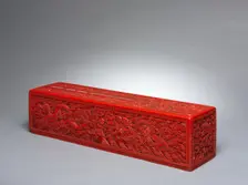 Carved Lacquer Scroll Box, 1736-95. Creator: Unknown
