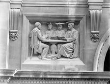 Carved panel in examinations schools gateway, Oxford University, Oxford, Oxfordshire, c1860-c1922. Artist: Henry Taunt