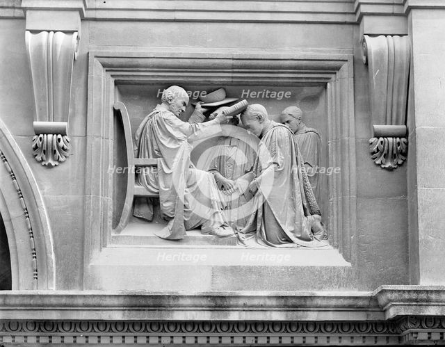 Carved panel in examinations schools gateway, Oxford University, Oxford, Oxfordshire, c1860-c1922. Artist: Henry Taunt