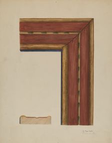Carved Picture Frame Molding, c. 1938. Creator: Vera Van Voris