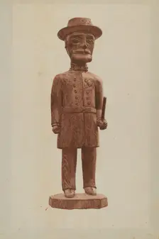 Carved Policeman, 1935/1942. Creator: Mildred E Bent