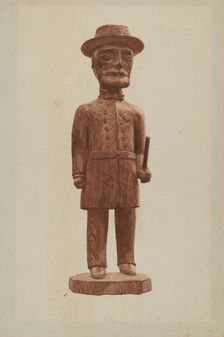 Carved Policeman, 1935/1942. Creator: Mildred E Bent