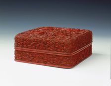 Carved red lacquer covered box, Qing dynasty, China, mid-late 18th century