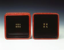 Carved red lacquer covered box, Qing dynasty, China, mid-late 18th century
