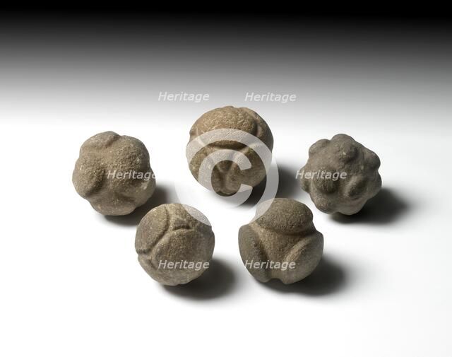 Carved stone balls, Neolithic - Early Bronze Age (Britain), c3000-2500 BC. Artist: Unknown.