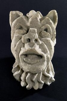 Carved stone corbel from Rievaulx Abbey, North Yorkshire, 2009. Artist: Historic England Staff Photographer
