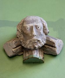 Carved stone face, Greyfriars, Great Yarmouth, Norfolk, c2011. Artist: Steve Cole