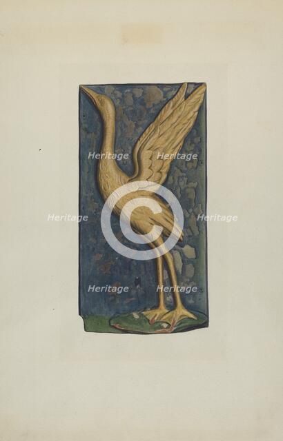 Carved Stork, c. 1938. Creator: Betty Fuerst.