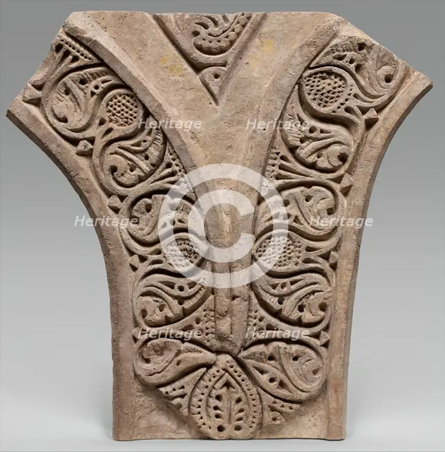 Carved Stucco Panel from Between Two Arches, Iran, 10th century. Creator: Unknown.