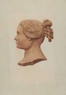 Carved Silhouette of a Woman, 1935/1942. Creator: Rosamond P Gray