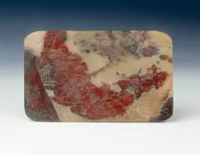 Carved soapstone plaque with landscape, China, mid-18th century. Creator: Unknown