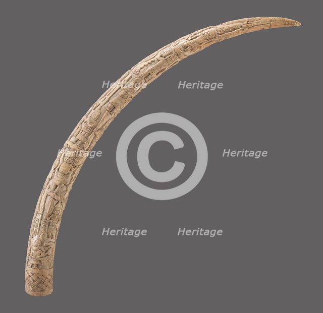 Carved Tusk, c. 1820. Creator: Unknown.