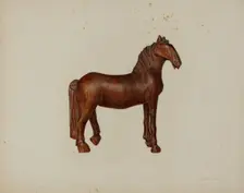 Carved Toy Horse, 1935/1942. Creator: Hester Duany