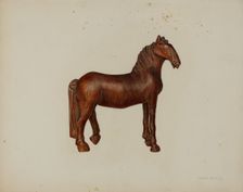 Carved Toy Horse, 1935/1942. Creator: Hester Duany