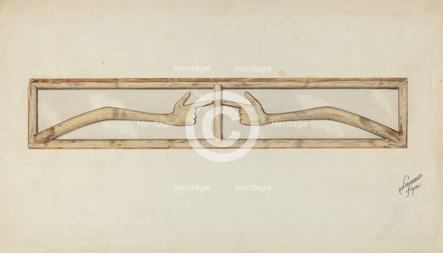 Carved Transom, c. 1937. Creator: Lawrence Flynn.
