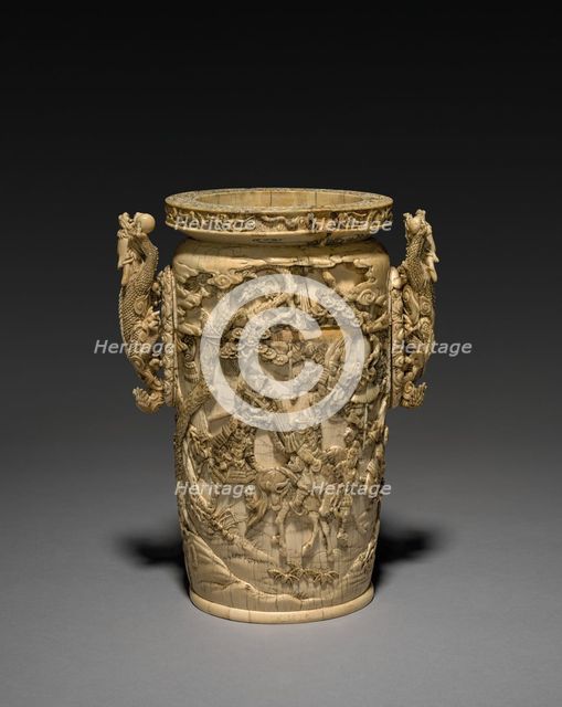Carved Vase, 1800s. Creator: Unknown.