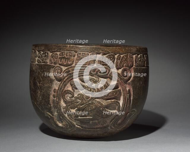 Carved Vessel, c. 600-1000. Creator: Unknown.