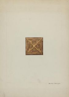 Carved Wood Ornament, c. 1937. Creator: Bertha Semple