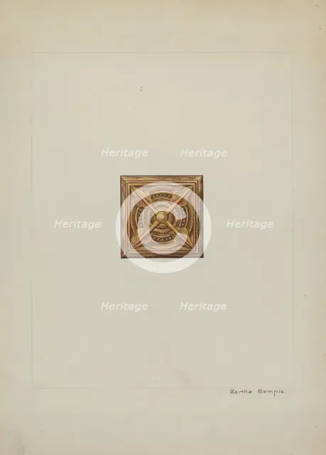Carved Wood Ornament, c. 1937. Creator: Bertha Semple.