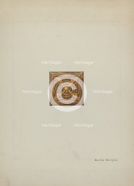 Carved Wood Ornament, c. 1937. Creator: Bertha Semple.