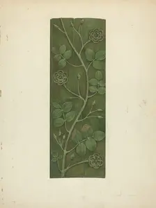 Carved Wood Panel, c. 1940. Creator: Edward Jewett