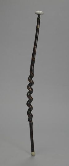 Carved wooden cane owned by Carl Brashear, after 1966. Creator: Unknown