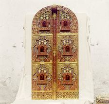 Carved wooden Holy Gates from the seventeenth century in the Rostov museum, Rostov Velikii, 1911. Creator: Sergey Mikhaylovich Prokudin-Gorsky