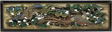 Carved wooden ramma (transom) panel from the Hooden, 1893. Creator: Takamura Koun