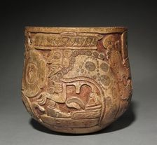 Carvel Vessel with an Underworld Diety (God L), 600-900. Creator: Unknown