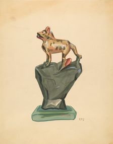 Carving, 1935/1942. Creator: Raoul Du Bois