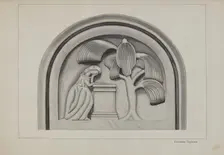 Carving for a Tombstone, c. 1937. Creator: Gordena Jackson