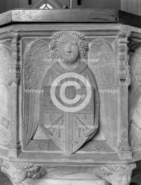 Carving from St Bartholomew's church, Orford, Suffolk,1960. Artist: Laurence Goldman