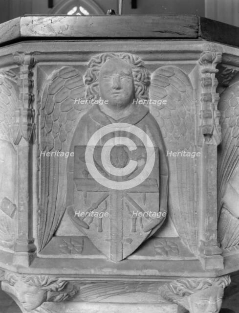 Carving from St Bartholomew's church, Orford, Suffolk,1960. Artist: Laurence Goldman