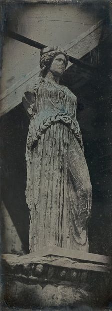 Caryatid, Erechtheion, Athens, 1842. Creator: Joseph Philibert Girault De Prangey