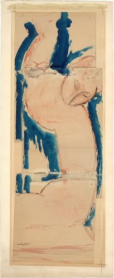 Caryatid: Rose and Blue, 1912-14. Creator: Amadeo Modigliani