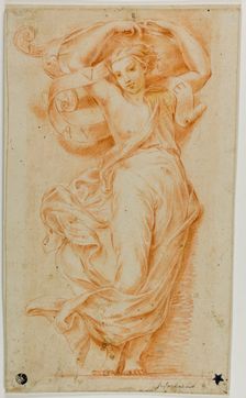 Caryatid with Yoke and Scroll, n.d. Creator: After Raffaello Sanzio, called Raphael Italian, 1483-1555