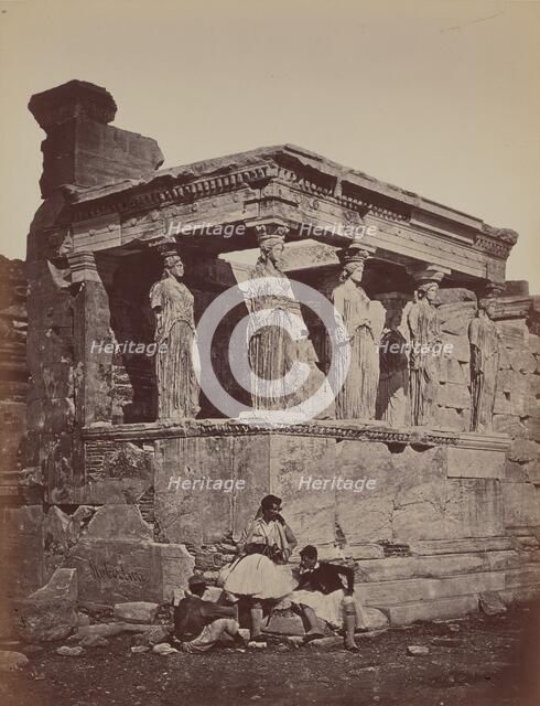 Caryatids of the Erectheum, 1857. Creator: James Robertson.