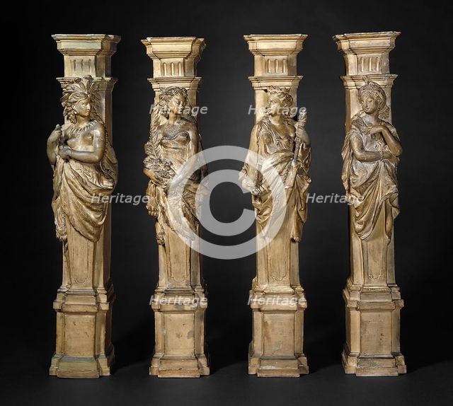 Caryatids of the Four Continents, c.1867. Creator: Jules Dalou.