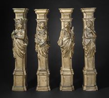 Caryatids of the Four Continents, c.1867. Creator: Jules Dalou