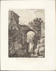 Cascata e Ponte di San Rocco a Tivoli, 1795. Creator: Albert Christoph Dies
