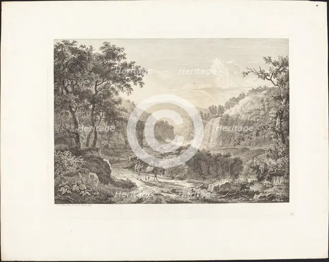 Cascatella di Tivoli, seconda veduta, 1792. Creator: Albert Christoph Dies.