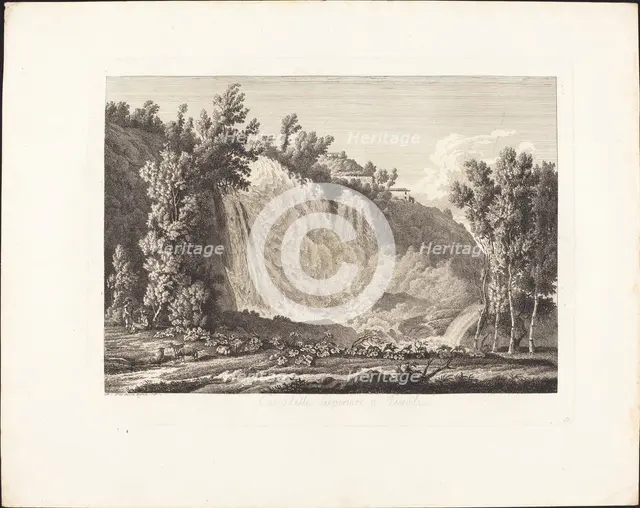 Cascatella Superiore a Tivoli, 1796. Creator: Albert Christoph Dies.