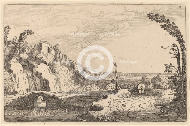 Cascade under a Stone Bridge, c. 1616. Creator: Jan van de Velde II.