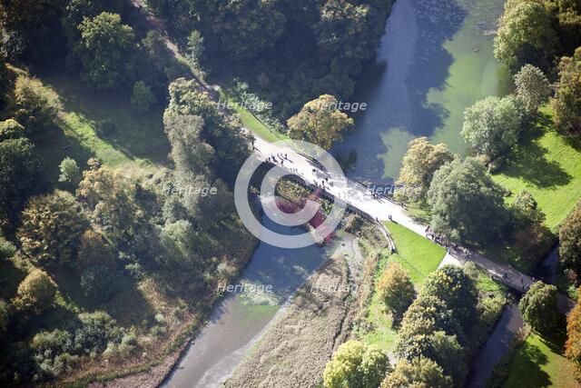 Cascade Bridge and Weir, Yorkshire Sculpture Park, Bretton Hall, Wakefield, 2015. Artist: Dave MacLeod.